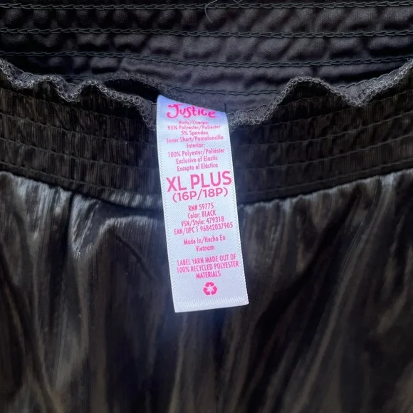 NWT Girl’s Tiered Black Party Skirt by Justice - Picture 6 of 8